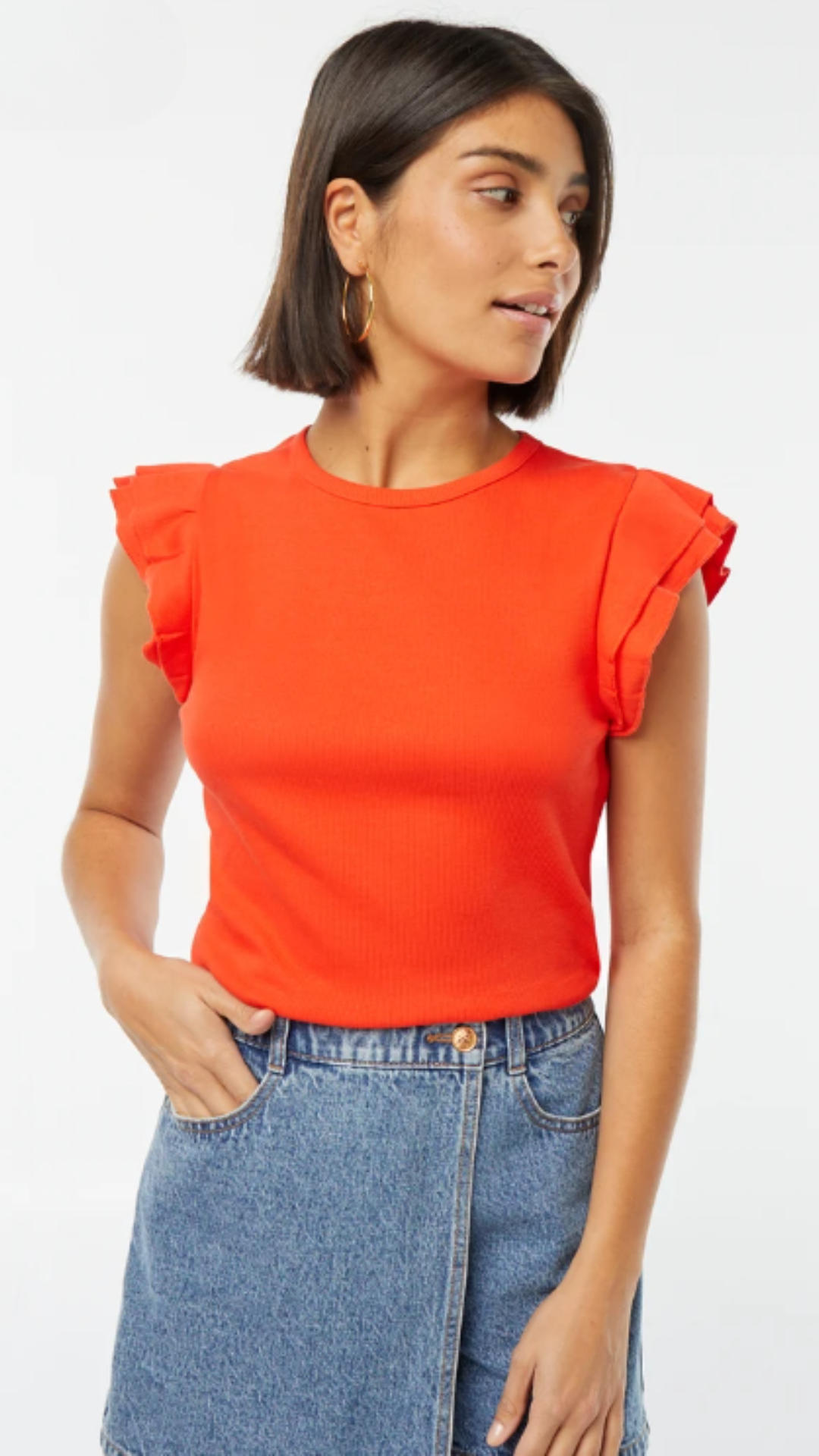 T-shirt manches papillon