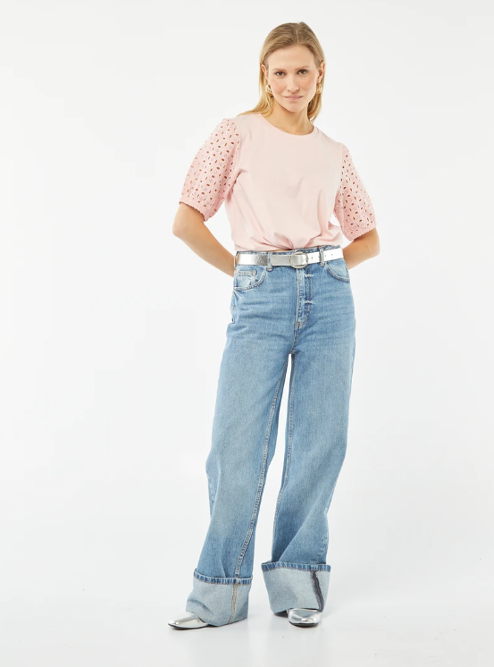 T-shirt à broderies anglaises